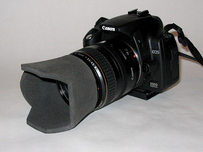 A foam lens hood